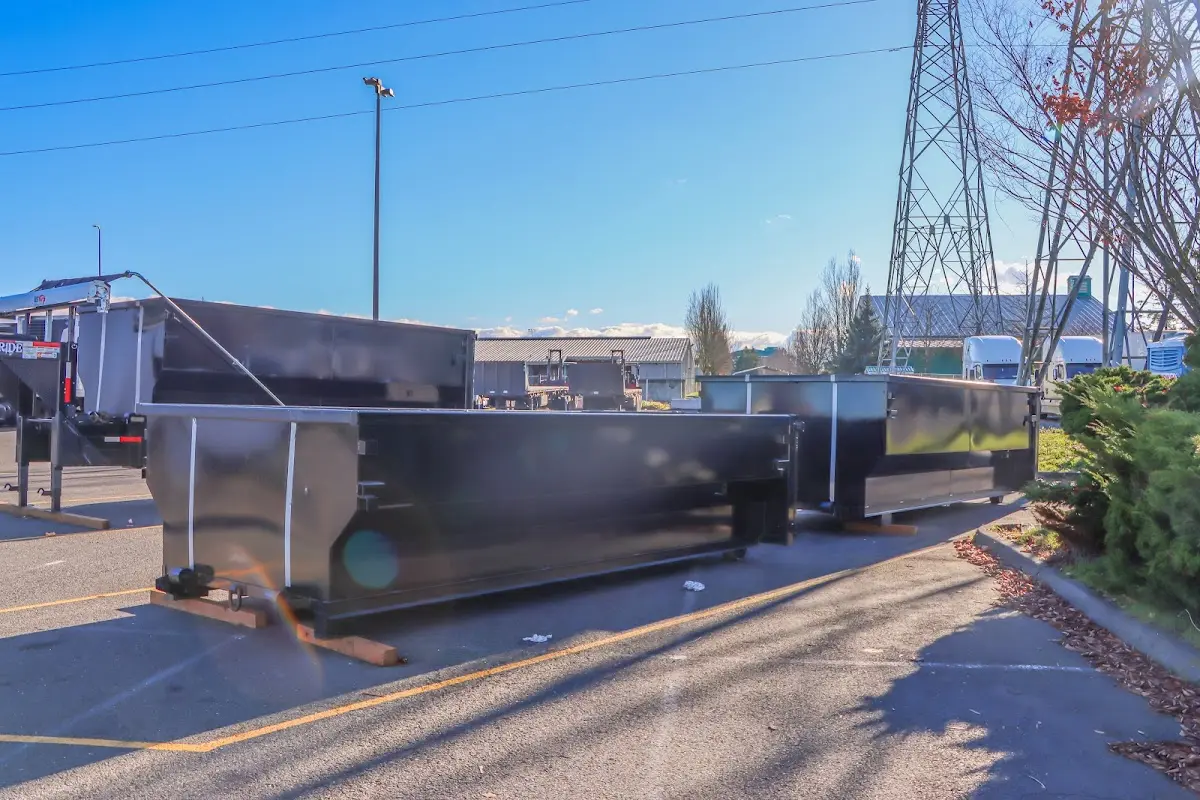 Roll-off dumpster ready for waste disposal at job site for Estate Cleanout Dumpster Rental in Sleepy Hollow